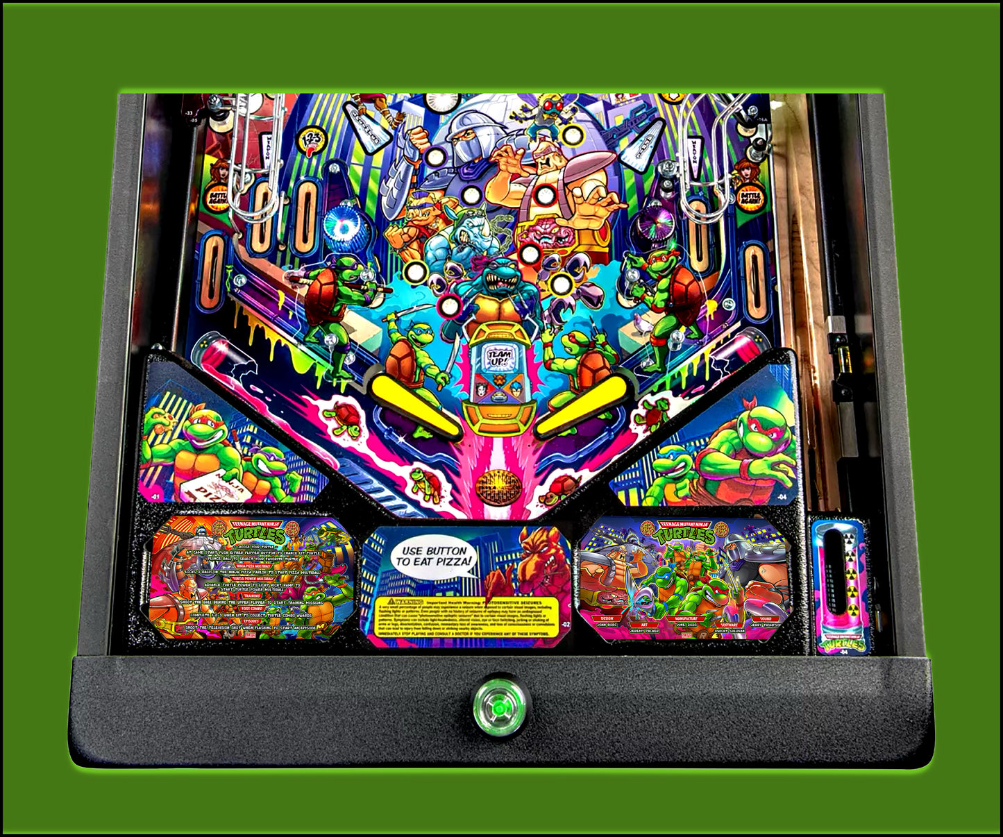 Stern Ninja Turtles 2020 Jeu Cartes Instructions Flipper Custom Apron règles imprimées V1