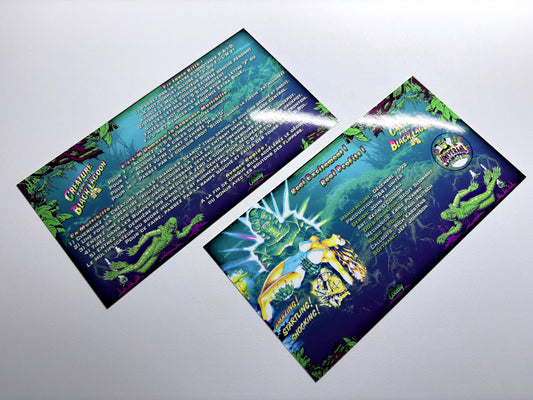 Instruction cards custom apron flipper Bally Creature From The Black Lagoon 1992 V2 (set of 2)
