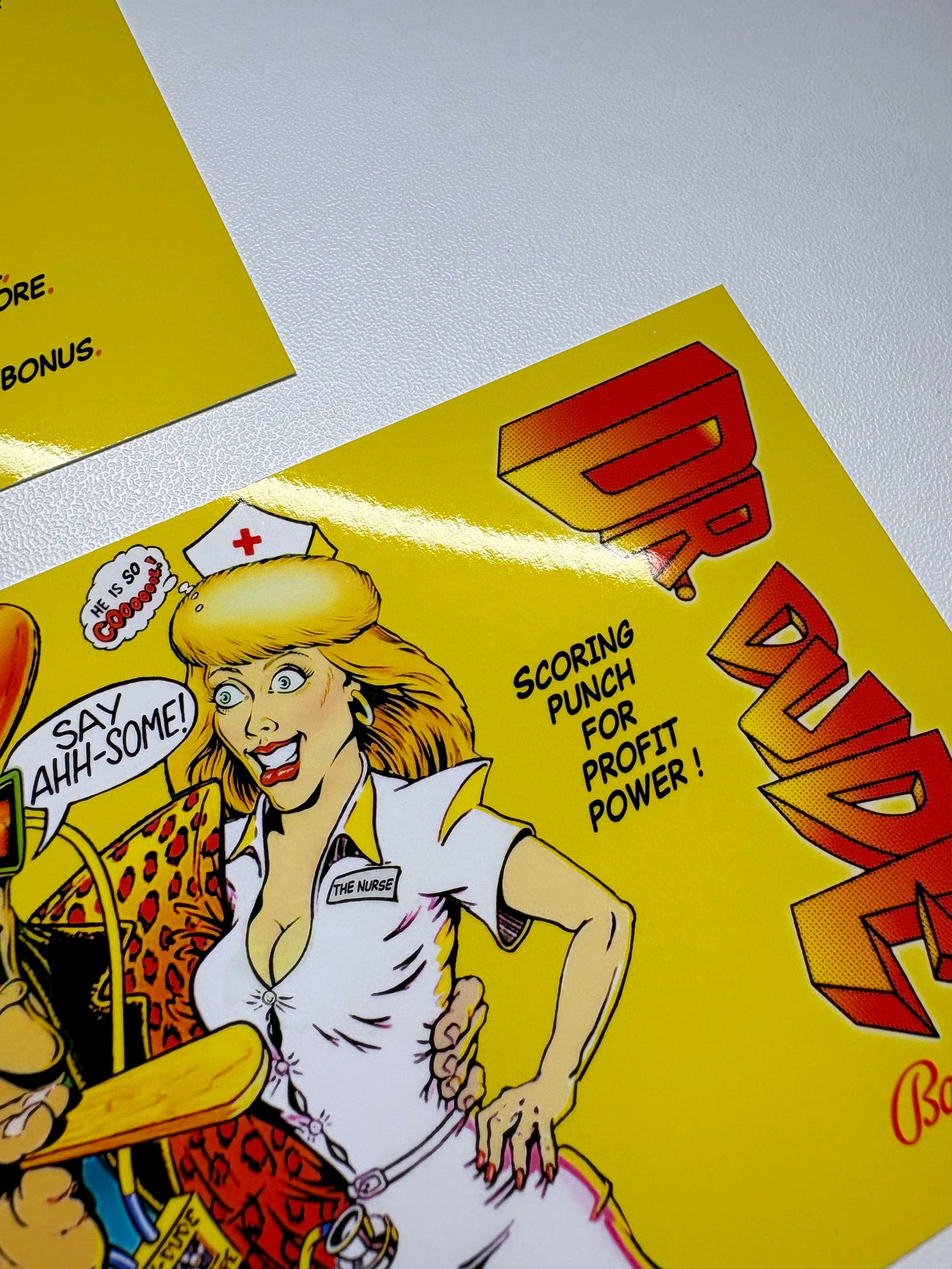 Bally Dr Dude 1990 Game Cards Rules Instructions Pinball Custom Apron V2