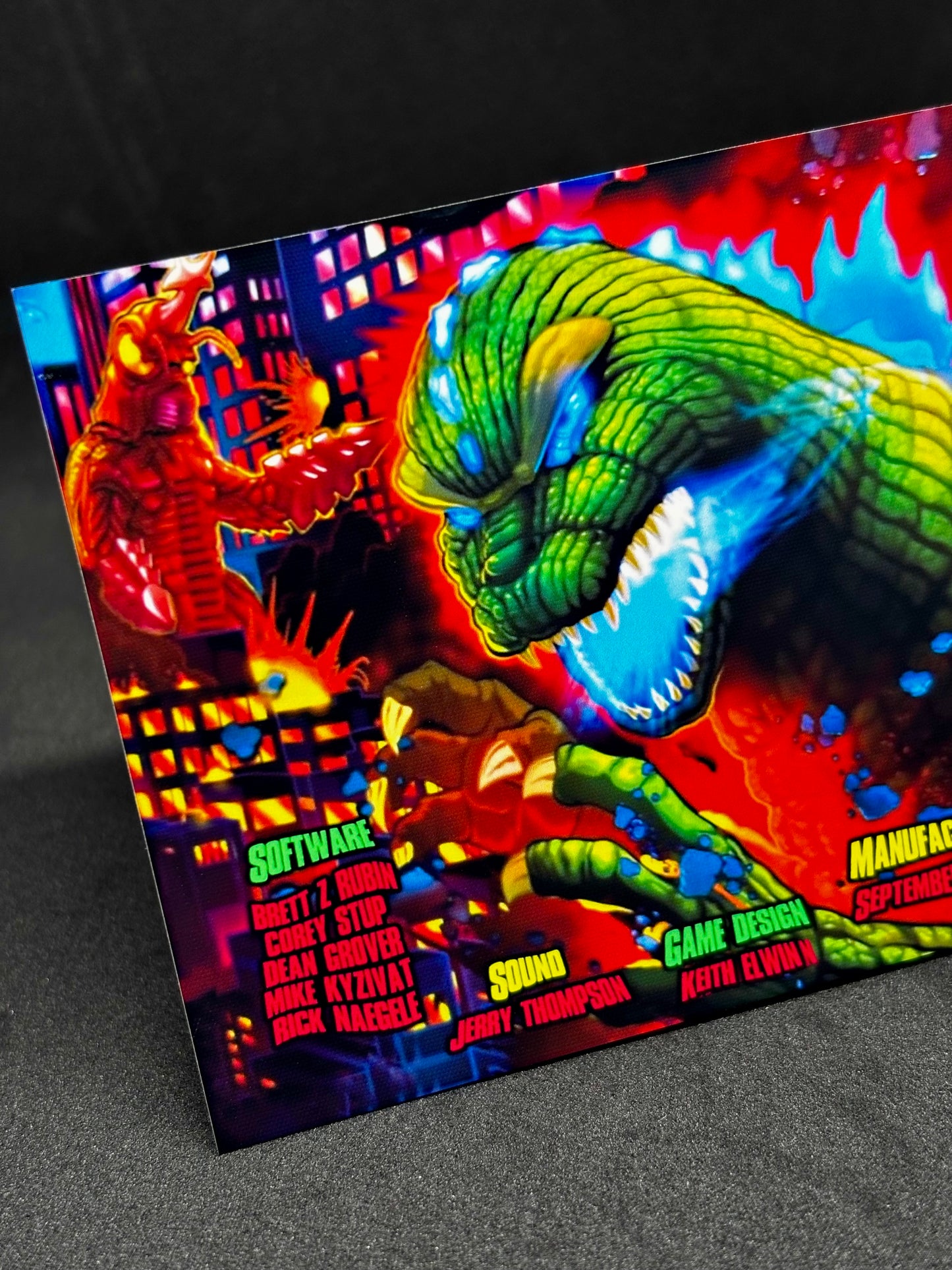 Stern Godzilla 2021 Carte Insider Flipper Custom Apron imprimée V2