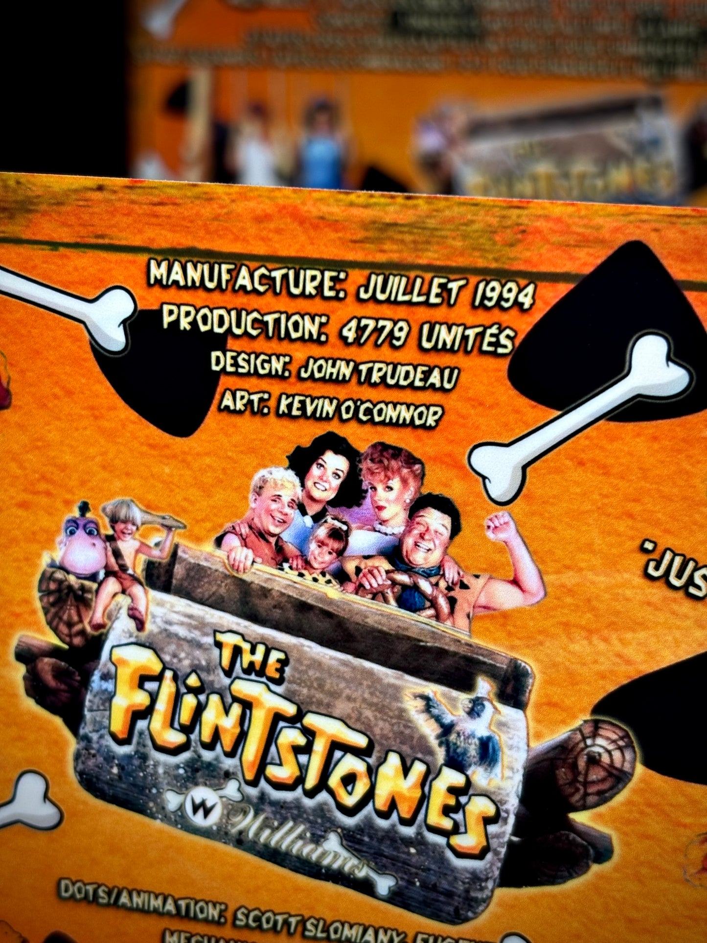 Instrucciones de las tarjetas del juego de pinball de Los Picapiedra (1994) de Williams, delantal personalizado, reglas impresas (V1)