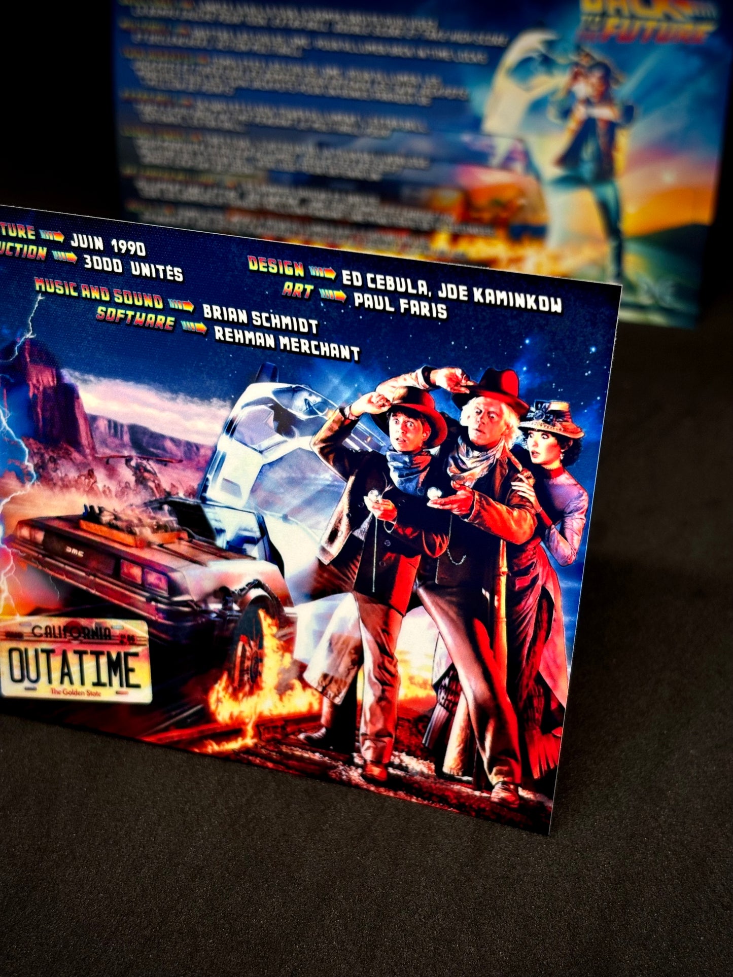 Instrucciones de las tarjetas del juego Data East Back To The Future 1990, tarjetas de pinball personalizadas con impresión de pinball.