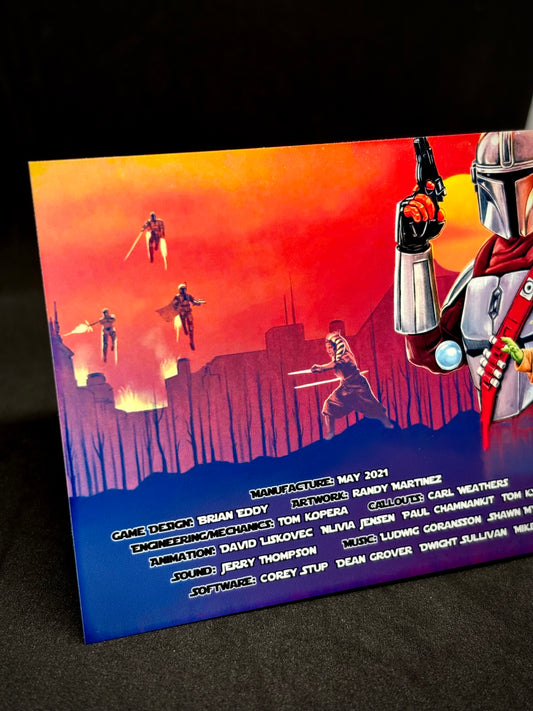 Stern Star Wars The Mandalorian 2021 Solo Card Flipper Custom Printed Apron V1