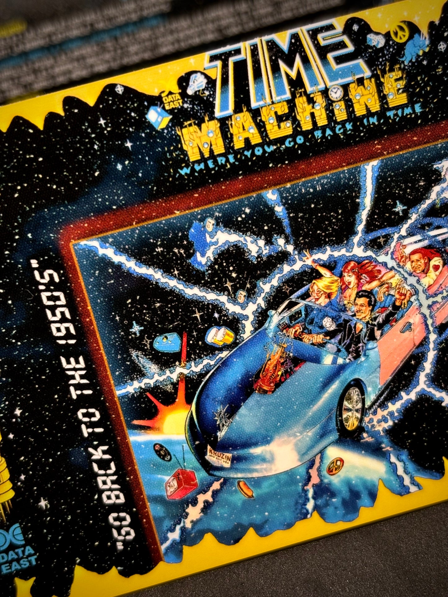Data East Time Machine 1988 Jeu Cartes Instructions Flipper Custom Apron règles imprimées