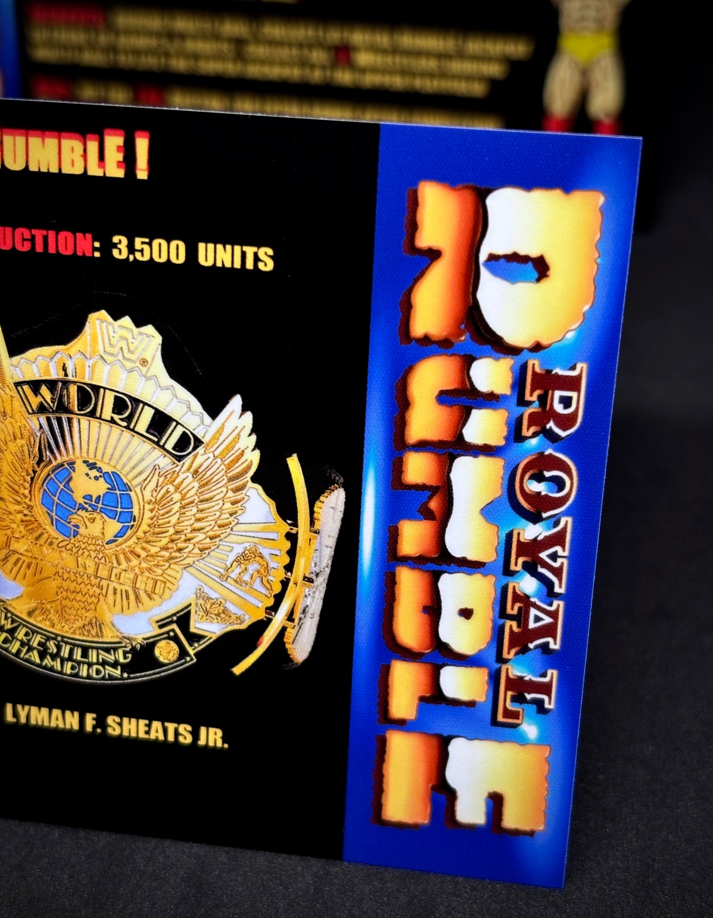 Data East ROYAL RUMBLE WWF 1994 Jeu Cartes Instructions Flipper Custom Apron règles imprimées