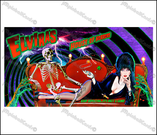 Stern Elvira's House Of Horrors 2019 Insider Connected Pinball Custom Apron