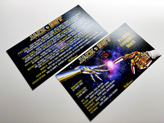 Williams JackBot 1995 Juego Cartas Reglas Instrucciones Pinball Custom Apron JACK*BOT