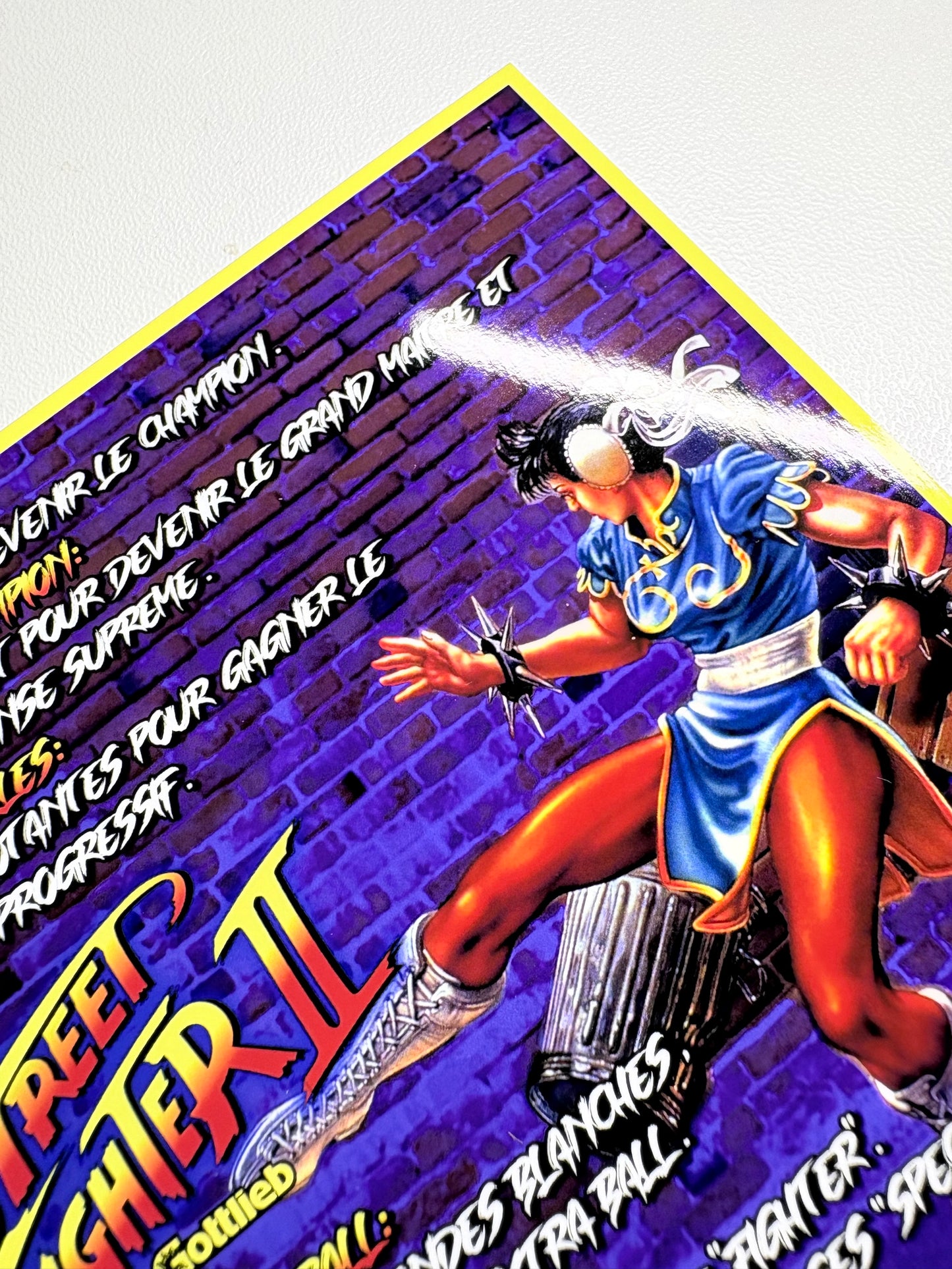 Custom apron instruction cards Gottlieb Street Fighter 1993 V1 (set of 2)