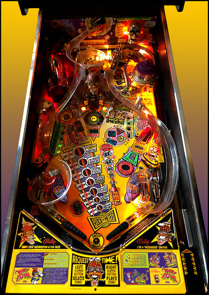 Bally Party Zone 1991 Game Cards Instructions Pinball Custom Apron Printed Rules V1
