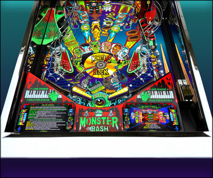 Instrucciones de las tarjetas del juego Williams Monster Bash 1998, delantal personalizado de pinball, reglas impresas V1