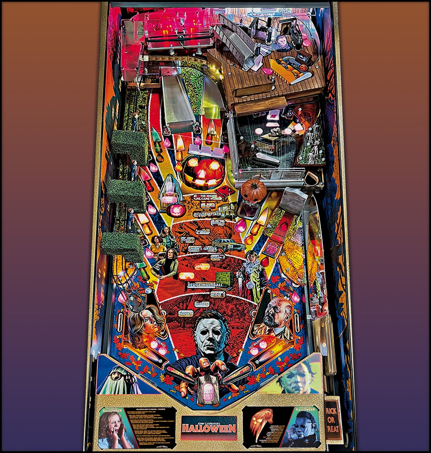 Instrucciones de las tarjetas del juego SPOOKY Halloween 2021, versión Pinball 2, tarjetas de delantal de Pinball impresas personalizadas