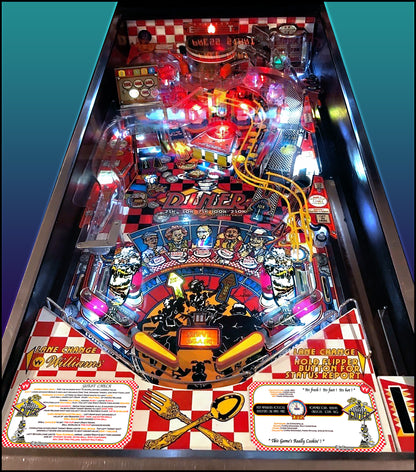Instrucciones de las tarjetas del juego Williams Diner 1990, delantal personalizado de pinball, reglas impresas V2