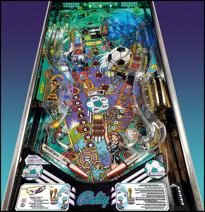 Bally World Cup Soccer USA 1994 WH Jeu Cartes règles Instructions Flipper Custom Apron