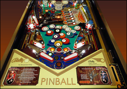 Bally Eight Ball Deluxe 1981 (F) Game Cards Instructions Pinball Custom Apron Printed Rules M-1508-98F