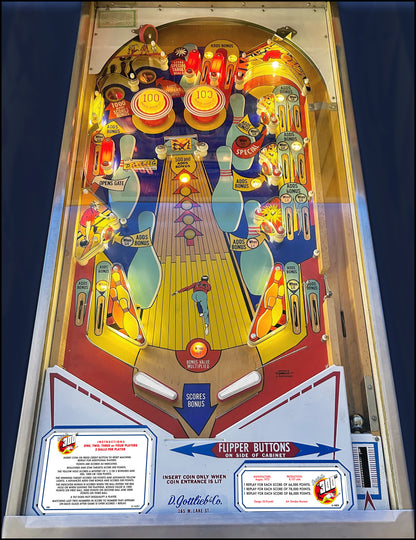 Gottlieb 300 1975 Jeu Cartes Instructions Flipper Custom Apron règles imprimées