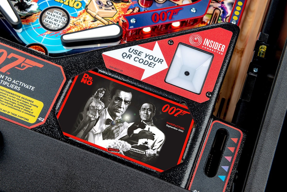 Tarjeta de pinball Stern 007 James Bond Dr. No. 2022 Insider - Tarjeta de pinball personalizada con impresión de delantal