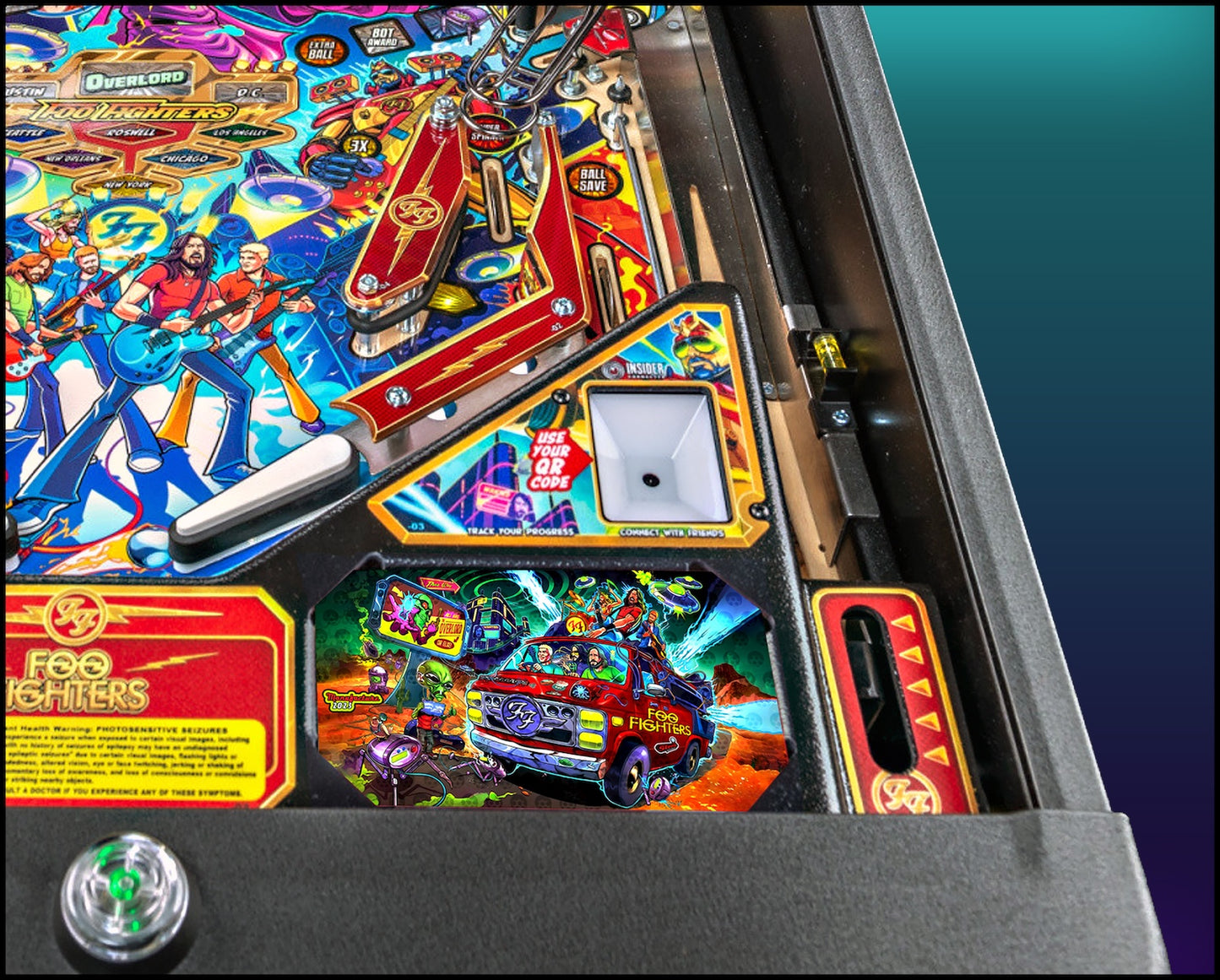 Stern Foo Fighters 2023 Carte Insider Flipper Custom Apron imprimée