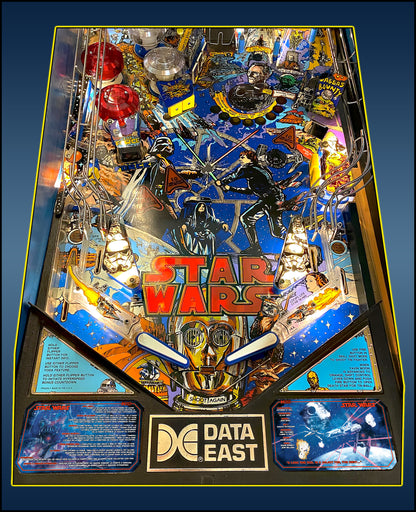 Instrucciones de las tarjetas del juego Star Wars 1992 de Data East, delantal personalizado de pinball, reglas impresas V3