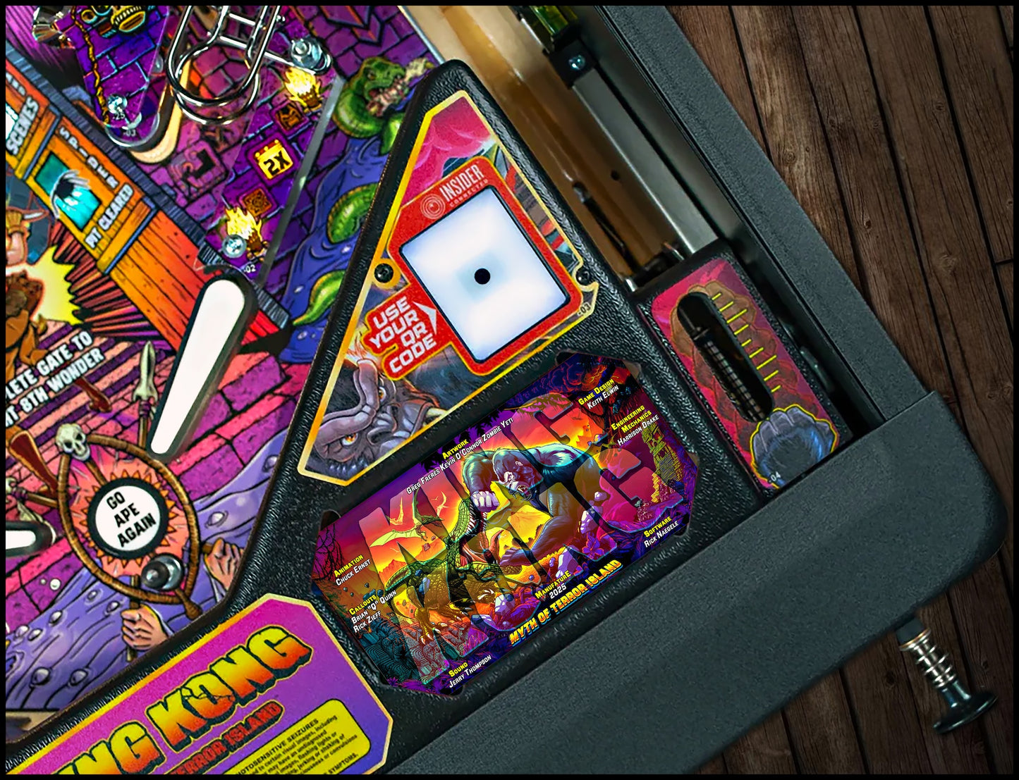 Stern King Kong 2025 Insider Flipper Custom Apron Printed Card V1
