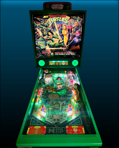 Instrucciones de las tarjetas del juego Data East Ninja Turtles 1991, delantal personalizado de pinball, reglas impresas V3