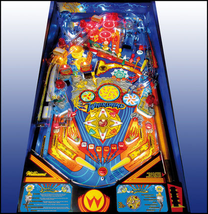 Instrucciones de las tarjetas del juego Williams Whirlwind 1990, máquina de pinball, delantal personalizado, reglas impresas
