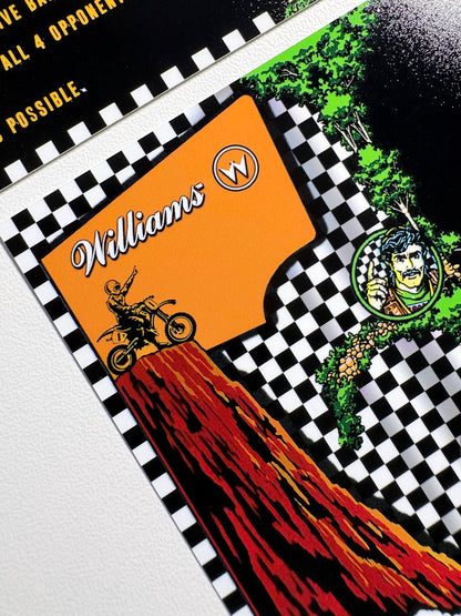 Williams Banzai Run 1988 Game Cards Rules Instructions Pinball Custom Apron
