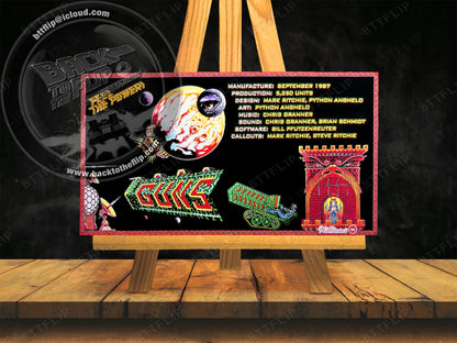 Cartes d'instructions custom apron flipper Williams Big Guns 1987 (set de 2)