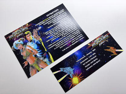 Cartes d'instructions custom apron flipper Gottlieb BUCK ROGERS 1980 (set de 2)