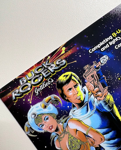 Cartes d'instructions custom apron flipper Gottlieb BUCK ROGERS 1980 (set de 2)