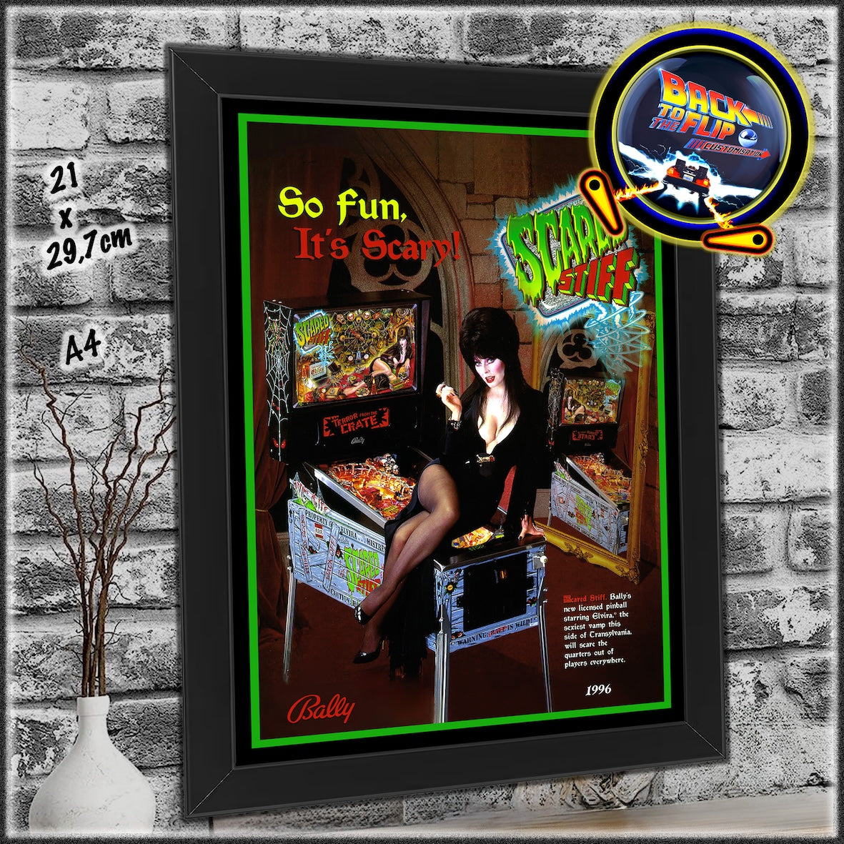 Flyer Flipper Art format A4 Impression 250g/m2 - Différents choix : Williams, Bally, Data East, Capcom, Gottlieb, Sega, Stern...