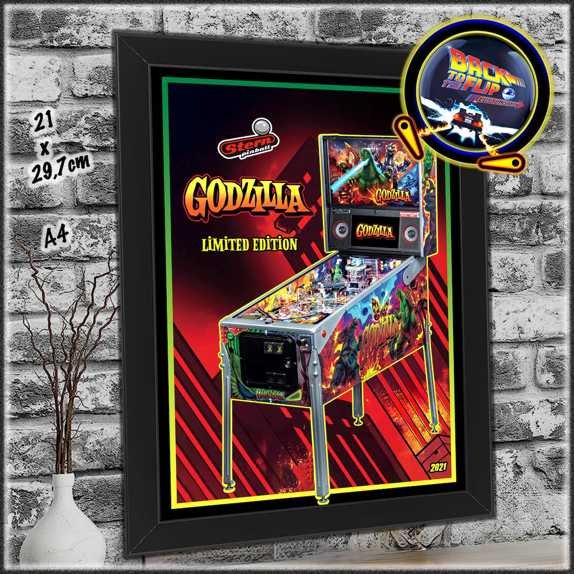 Flyer Flipper Art format A4 Impression 250g/m2 - Différents choix : Williams, Bally, Data East, Capcom, Gottlieb, Sega, Stern...