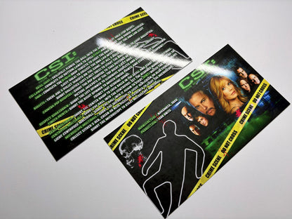 Cartas de instrucciones custom para flipper de delantal Stern CSI Crime Scene Investigation 2008 (juego de 2)