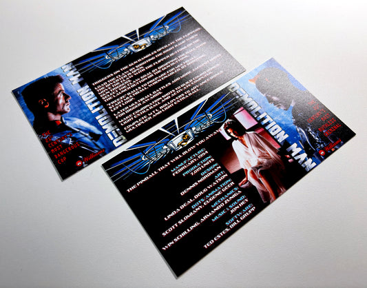 Cartes d'instructions custom apron flipper Williams Demolition Man 1994 V1 (set de 2)