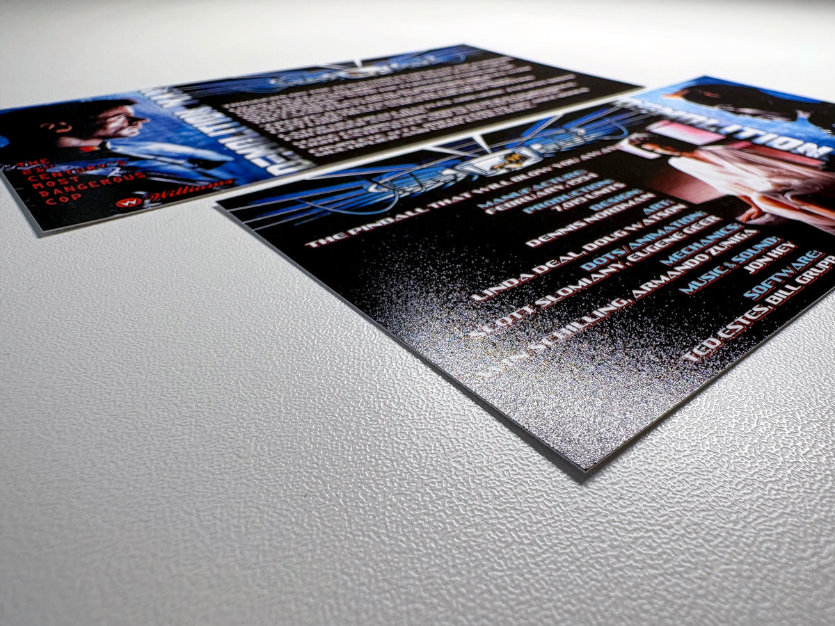 Williams Demolition Man 1994 Juego de cartas, reglas e instrucciones Pinball Delantal personalizado V1