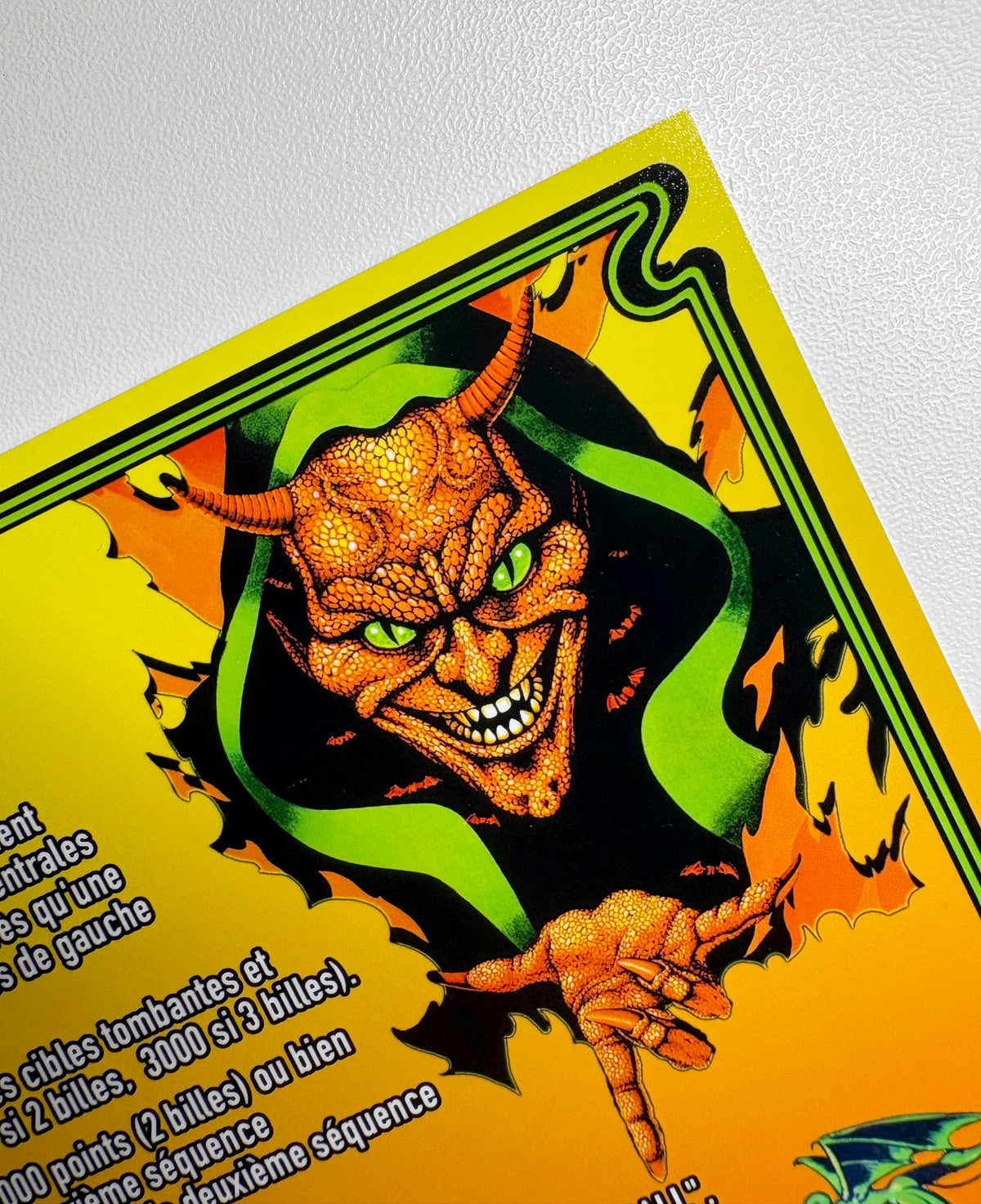 Cartes d'instructions custom apron flipper Gottlieb Devil's Dare 1982 V1 (set de 2)