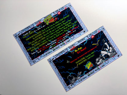 Cartes d'instructions custom apron flipper Bally Elvira Scared Stiff 1996 V1 (set de 2)