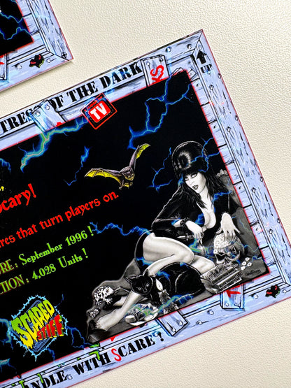 Cartes d'instructions custom apron flipper Bally Elvira Scared Stiff 1996 V1 (set de 2)