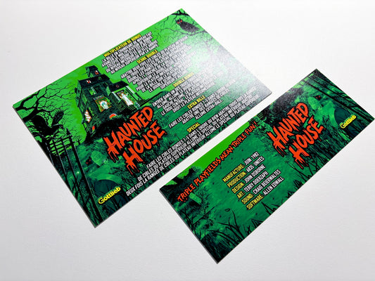 Cartes d'instructions custom apron flipper Gottlieb Haunted House 1982 V2