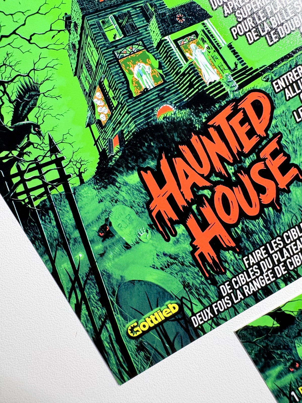 Custom instruction cards apron flipper Gottlieb Haunted House 1982 V2