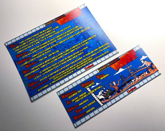 Gottlieb Light Camera Action 1989 Juego Cartas reglas Instrucciones Pinball Custom Apron V1