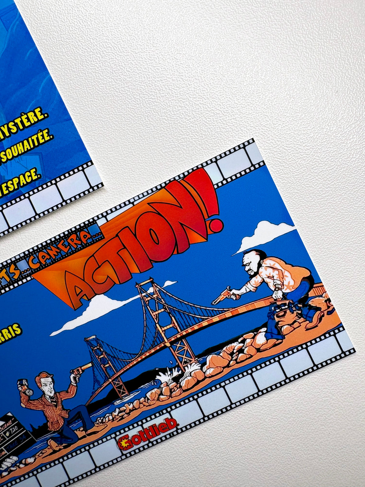Cartes d'instructions custom apron flipper Gottlieb Light Camera Action 1989 V1 (set de 2)