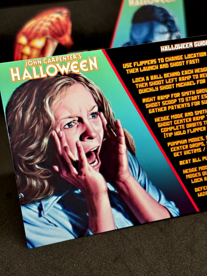 Instrucciones de tarjetas de juego SPOOKY Halloween 2021, delantal personalizado de pinball, reglas impresas V2