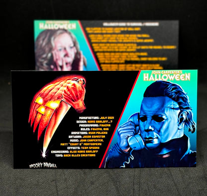 Instrucciones de tarjetas de juego SPOOKY Halloween 2021, delantal personalizado de pinball, reglas impresas V2