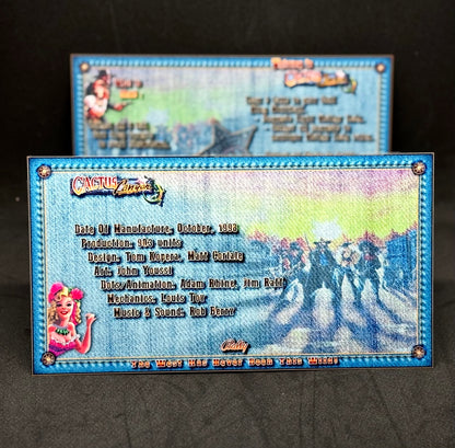 Bally Cactus Canyon 1998 Games Cards Instructions Pinball - Custom Printed Pinball Apron Cards
