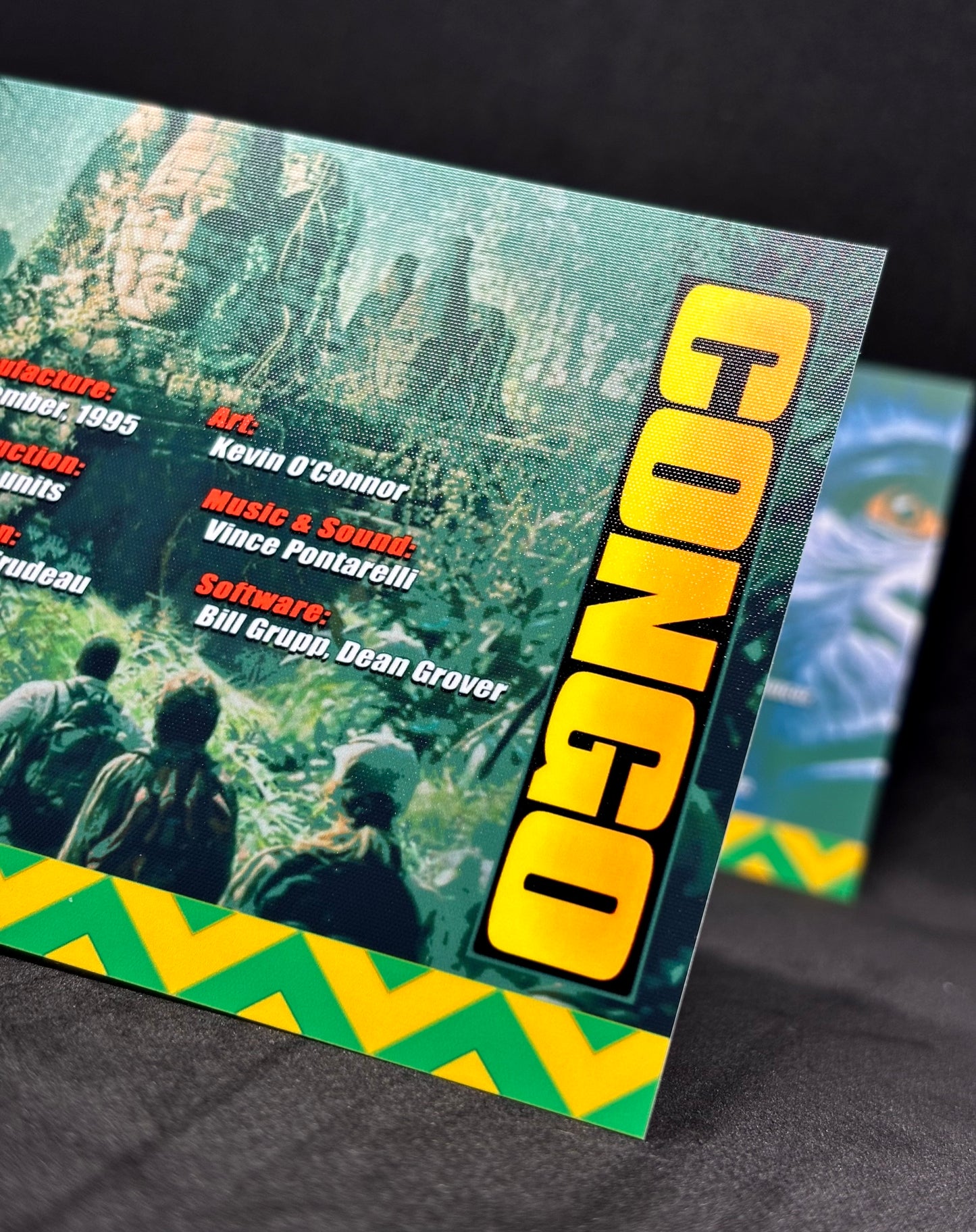 Instrucciones de las tarjetas de juego Williams CONGO 1995 Pinball Delantal personalizado reglas impresas