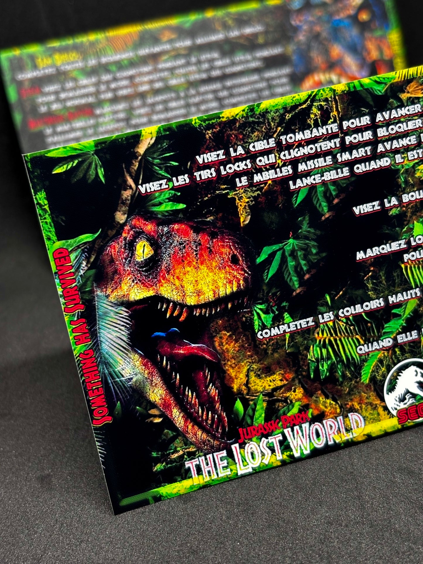 Instrucciones de las tarjetas del juego SEGA The Lost World Jurassic Park 1997, tarjetas de pinball personalizadas con impresión de pinball.