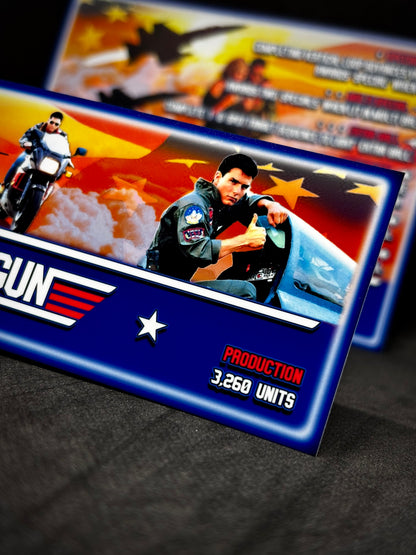 Instrucciones de las tarjetas del juego Gottlieb Gold Wings Top Gun 1986, reglas impresas del delantal personalizado de Pinball