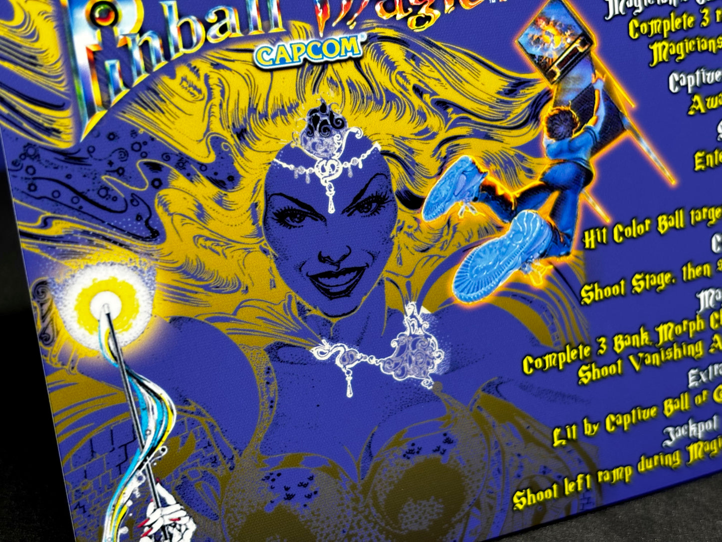 Capcom Pinball Magic 1995 Jeu Cartes Instructions Flipper Custom Apron règles imprimées