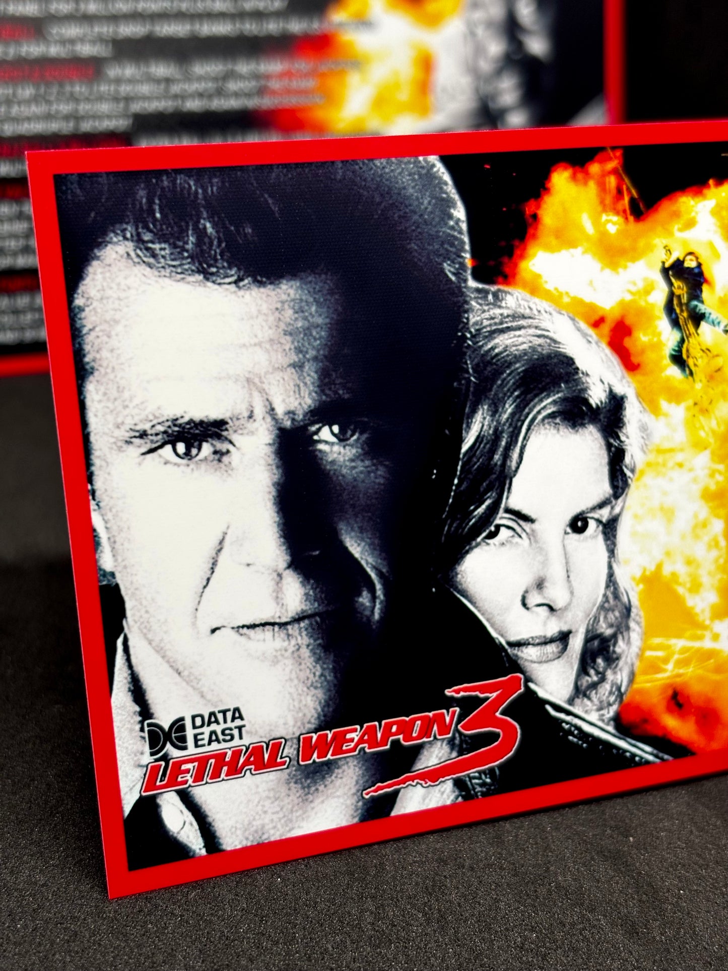 Data East Lethal Weapon 1992 Jeu Cartes Instructions Flipper Custom Apron règles imprimées V2