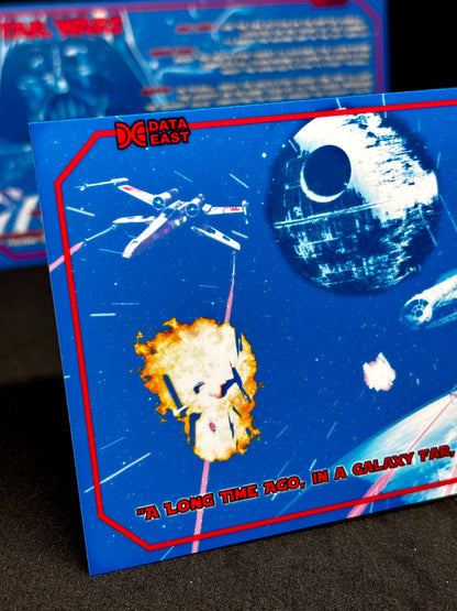 Instrucciones de las tarjetas del juego Star Wars 1992 de Data East, delantal personalizado de pinball, reglas impresas V2